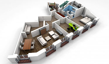 appartement plan architecte 3D